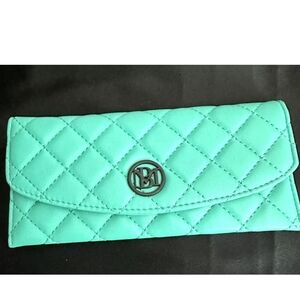 Badgley Mischka Teal Vegan Leather Wallet NWT